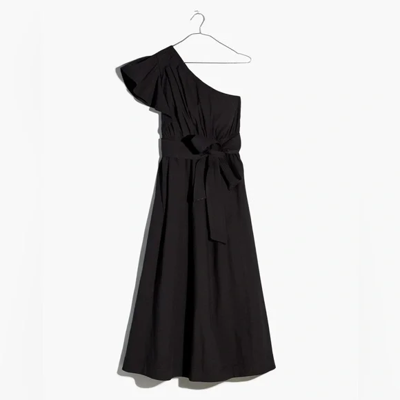Madewell Ruffled One-Shoulder Midi Dress